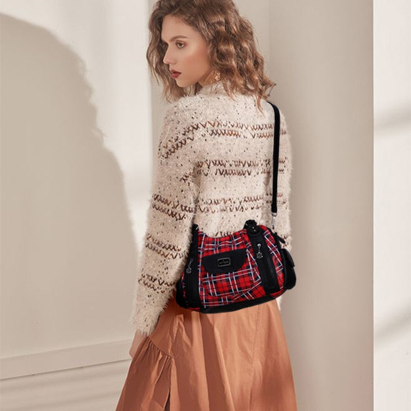 Plaid Crossbody Bag