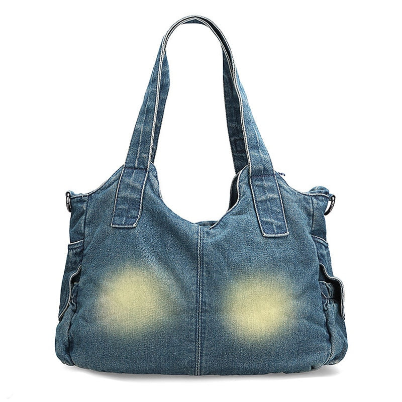 CoCopeaunt Denim Shoulder Bag for Women Crossbody Casual Jeans Handbags  Designer Large Shopping Bag